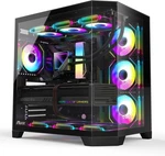 Ruix OV303 Atx Mid-tower Pc Case 4 Argb Fans Black. Fixed Price $144.70.