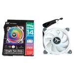 Thermaltake CL-F078-PL14SW-A Riing Duo Led Rgb Radiator Tt Prem, 3 Pack Blk. Fixed Price $45.90.