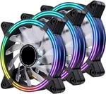 3-PACK Ezdiy-fab 120MM Case Fan With Auto Rainbow Led Streamer Effect. Fixed Price $14.99.