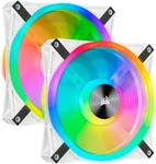 Corsair Icue QL140 Rgb 140MM White Pwm Fan Dual Kit W/ Lighting Node Core. Fixed Price $89.99.