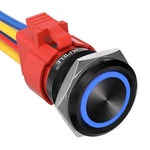 Apiele 10 Amp 22MM Latching Push Button Switch 12V Angel Eye Black Shell-blue. Fixed Price $24.99.