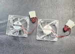 (2) Power Logic Model PL80S12M Dc Brushless Fan Clear See Through 12V. Fixed Price $17.99.