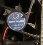 Globe S8025M Sleeve Bearing Dc Fan 12V 0.15A Square Plastic Black Used. Fixed Price $12.99.
