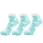 Super Soft Warm Microfiber Cozy Fuzzy Stripe/polka Dot Socks Light Blue. Fixed Price $12.88.