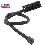 Pwm Fan Hub Pc Cpu Cooling 4 PIN/3PIN Power Extension Cable Splitter. Fixed Price $7.37.