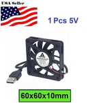 5V 0.18A Usb Power 6CM 60MM 60X60X10MM Brushless Cooling Cooler Fan Quiet Silent. Fixed Price $12.00.