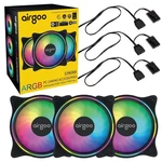 Airgoo 120MM Argb Pwm Pc Gaming Case Fans 3-PACK (open Box). Fixed Price $10.99.