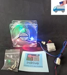 New Evercool Multi-color Crystal Led Fan, 80MM 35MM 3PIN/MOLEX Pc Case Cooling. Fixed Price $11.50.
