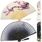 Omytea Folding Hand Fans For Women - Chinese Japanese Vintage Bamboo Silk Fan.... Fixed Price $18.42.