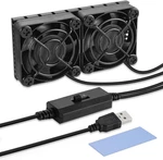 Computer Usb 40MM Dual Row 2 In 1 Pc Fans With 3 Adjustable Speeds 6500R. Fixed Price $24.99.