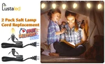 2X Salt Lamp Cord Night Light With E12 Bulb Socket Rotary Switch Plug. Fixed Price $11.79.