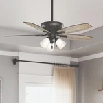 48" Noble Bronze Indoor Pull Chain Led Ceiling Fan Barnwood Dark Walnut Blade. Fixed Price $181.86.