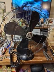 Vtg. General Electric Oscillatin Brass Fan Works Great 17" New Wiring Clean!. Fixed Price $225.00.