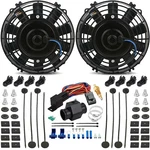 Dual 7-8 Inch Electric Cooling Fan 38MM In-hose Grounding 180F Thermo Switch Kit. Fixed Price $89.95.