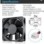 Wathai Ac 12038 120MM 38MM 110V 120V Dual Ball Cooling Axial Fan High Airflow. Fixed Price $10.00.