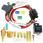Electric Fan Wiring Kit Relay With Thermostat Radiator Sens. Fixed Price $36.55.