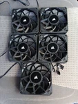 5 Fans New Corsair 120MM Case 12V Dc , 4 -pin. Af Elite 9 Blades. Fixed Price $25.00.