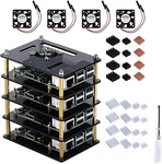 Geeekpi Cluster Case With Cooling Fan And Heatsinks For Raspberry 4B/3B+/3B/2. Fixed Price $45.87.