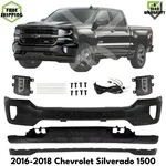 Front Bumper Primed & Fog Lights Kit For 2016-2018 Chevrolet Silverado 1500. Fixed Price $535.00.