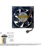 Fan Muffin Cooling 92MM 92X92X32 Avc DA09232B12H Dell U7581 1.0A. Fixed Price $10.00.