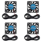 60MM Fan, 4-PACK 5VOLT 0.18A Usb 60X60X10MM 6010 Brushless Dc. Fixed Price $12.84.