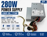 280W Power Supply L280P-00 Y738P Dell Optiplex GX520 GX620 745 755 24PIN Psu. Fixed Price $39.99.