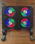 4-FAN Laptop Radiator, Usb Bracket, Silent Multi-color Led Lights. Fixed Price $19.95.