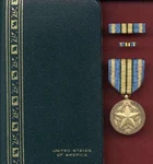 Outstanding Volunteer Service Award Medal With Ribbon Bar Lapel Pin Case Box. Fixed Price $31.95.