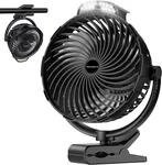 10000MAH Clip On Fan, 8-INCH Golf Cart Rechargeable With Led Light, 9 Speeds. Fixed Price $31.30.