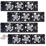 4 Pack Rackmount Cooling Fans Griffin Triple Studio Audio Gear Panel System. Fixed Price $138.00.