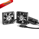 Eluteng Dual 40MM Usb Fan With 3 Speeds Adjustable 5V Pc Max 5500RPM. Fixed Price $18.38.