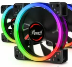 120MM Rgb Case Fans (3-PACK) And 6-PORT Hub Set, Quiet Dual Ring True Led. Fixed Price $29.99.
