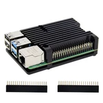 Geekworm For Raspberry Pi 4 Armor Case P122, Aluminum Alloy Passive Black. Fixed Price $23.99.