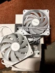 Sama White Plastic Case Fans Set 4-PIN Power Connection. Fixed Price $35.00.