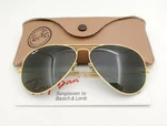 Vintage B&l Ban Bausch Lomb Gold Aviators G15 Gray 62MM Bl 140 W/case. Fixed Price $239.99.