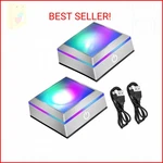 Eeekit 2PCS Led Light Display Base For 3D Crystal Glass Art, 6 Colors Square Fla. Fixed Price $24.68.