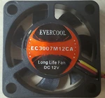2PCS Evercool 30X30X7MM Medium Speed Pin Volt FAN-EC3007M12CA. Fixed Price $9.99.