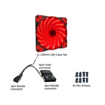 Apevia CF12SL-SRD 120MM Red Ultra Silent Case Fan W/ 15 Leds Anti-vibration. Fixed Price $6.99.