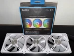 Excellent Condition White Lian Uni AL120 Rgb 3 Daisy Chain Fans. Fixed Price $89.99.