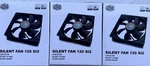 (3)COOLER Master Silent Fan 120MM SI2 R4-S2S-124K-GP Case (4-PACK). Fixed Price $32.96.