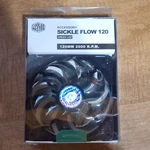Cooler Master Sickleflow 120MM Green Led Case Fan 2000RPM 69.69CFM 3/4-PIN. Fixed Price $20.00.