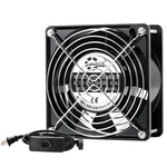 Axial Cooling Fan 12CM, Ac 115V 120V 120MM 38MM High Speed Cfm With Switch.... Fixed Price $25.93.