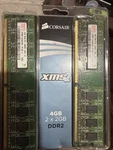 Corsair XMS2 4GB(2X2GB) DDR2 Ram Memory TWIN2X4096-6400C5 PC2-4200UCD5. Fixed Price $15.00.