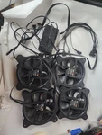 Enermax Lot Of Four Fans UCTBRGB12B And Controller Box 120MM. Fixed Price $89.99.