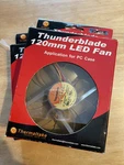 2-PACK Thermaltake Part# A1928 Thunderblade Multi Color Led Fan 120 Mm. Fixed Price $24.99.