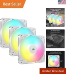 RS120 120MM Argb Fans - Triple Pack With Magnetic Dome Bearings & Speed Control. Fixed Price $55.99.