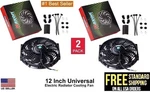 X2 Pack Maxon Slim Push Pull Electric Universal Car Radiator Cooling Fan 12V. Fixed Price $38.99.