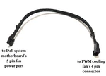 Dell Factory Cooling Fan 5 Pin Pwm 4 Conversion Cable 11" Black Sleeve. Fixed Price $5.49.