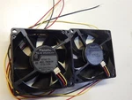 2) Panaflo FBA08A12H Brushless 12VDC Low Noise 8D15AD-1FS Lot Fans. Fixed Price $19.95.