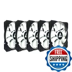 Apevia 512S-WB 120MM 4PIN Molex 3PIN Motherboard Black/white Case Fan 5-PK. Fixed Price $24.80.